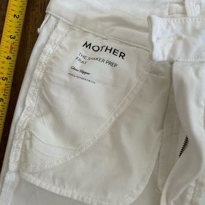 Mother white ankle pants